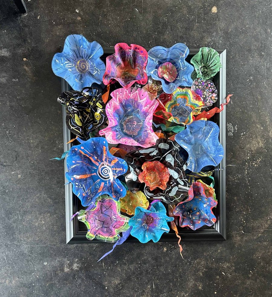 Student ceramic work on display at Selwyn